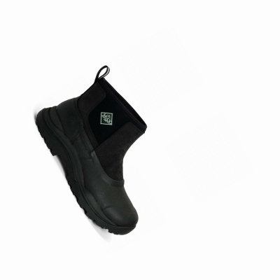 Men's Muck Arctic Outpost Leather Vibram Ankle Boots Black | AU361DJSM